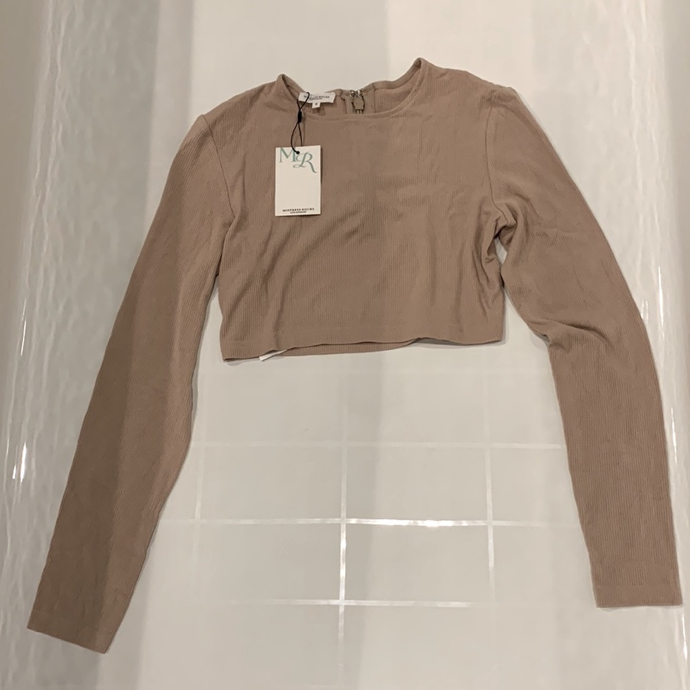 Mistress Rocks Taupe Leader Top - Picture 2 of 3